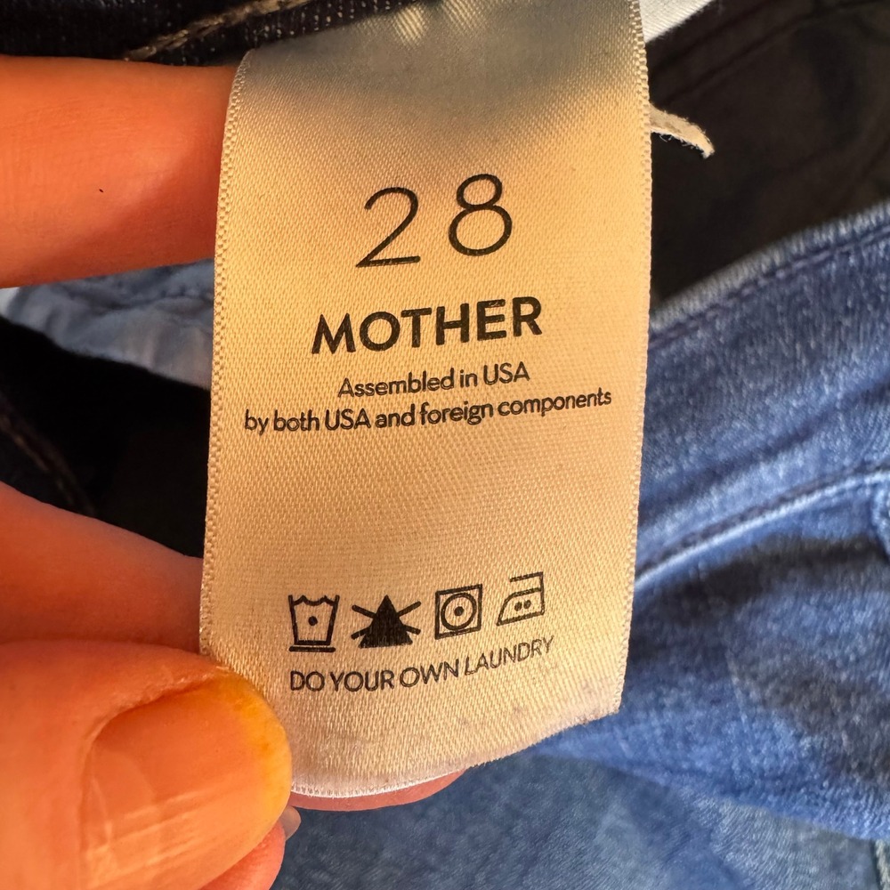 Mother The Mid Rise Dazzler Ankle Jeans Dark Wash Slim Straight Size 28 - Picture 9 of 11